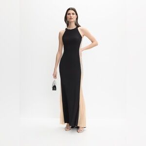 BA Nites - Beaded Mesh Panel Dress